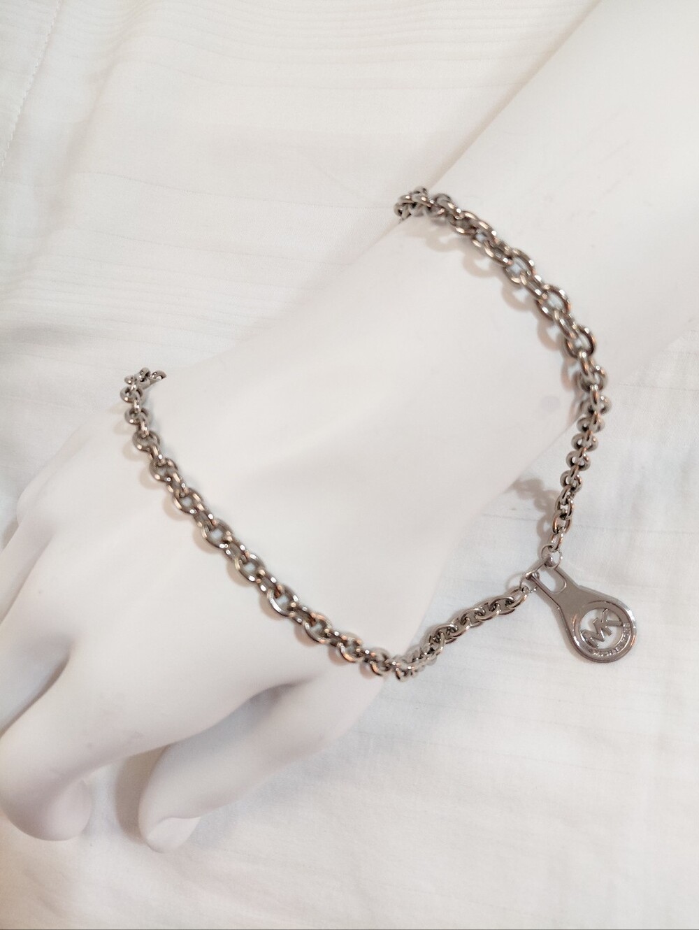 Michael Kors Silver Charm Necklace - Picture 5 of 6